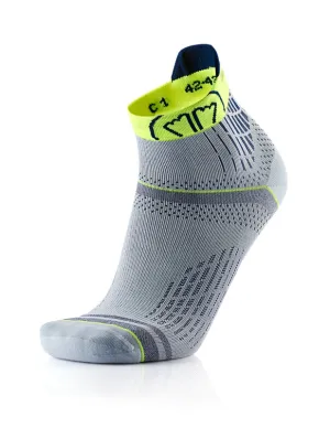 Sidas Run Feel Grey & Yellow Running Socks