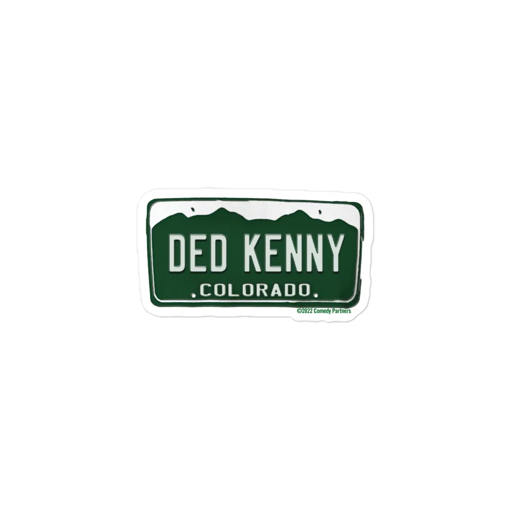 South Park Ded Kenny License Plate Die Cut Sticker