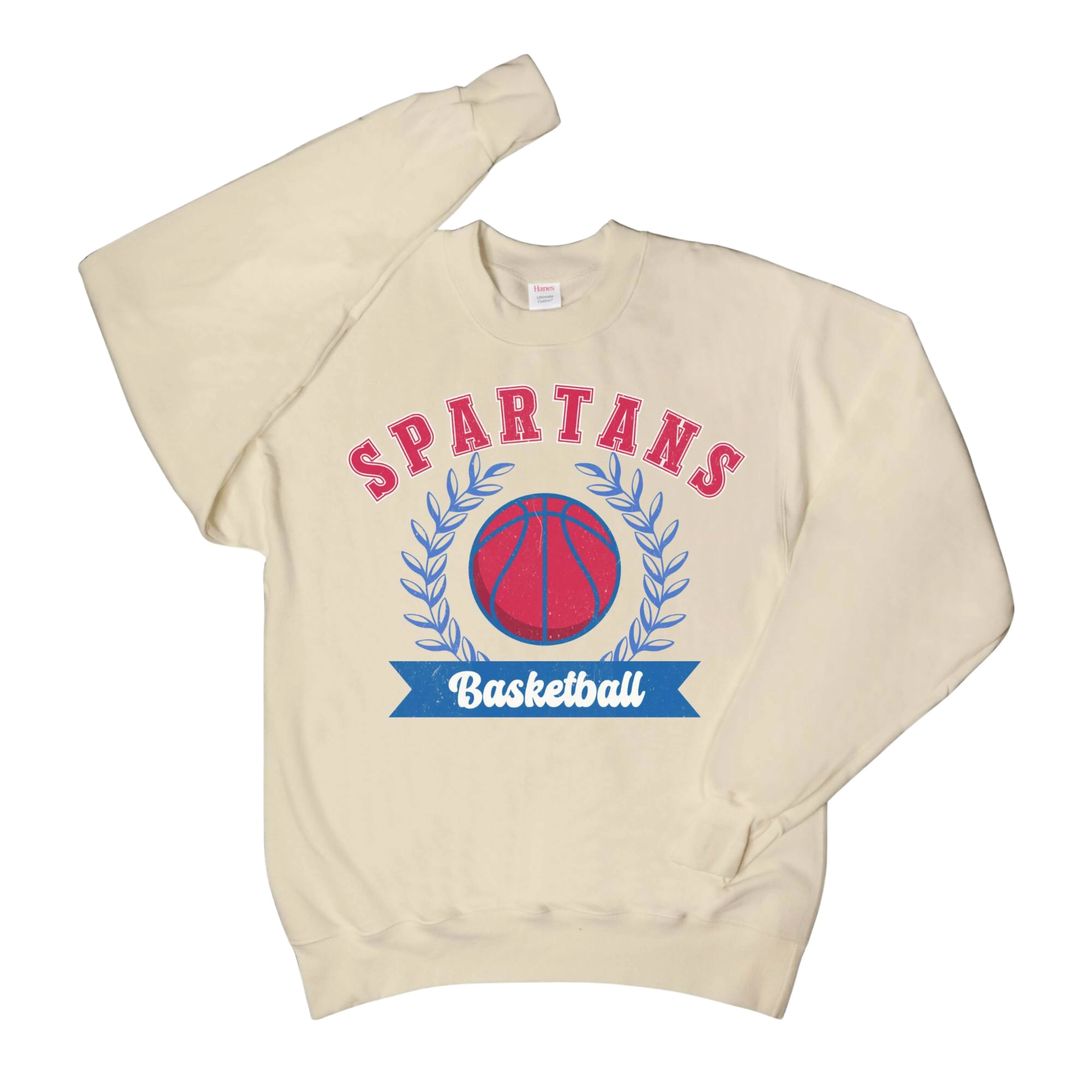 Spartans BBall Classic Adult Crewneck Sweatshirt