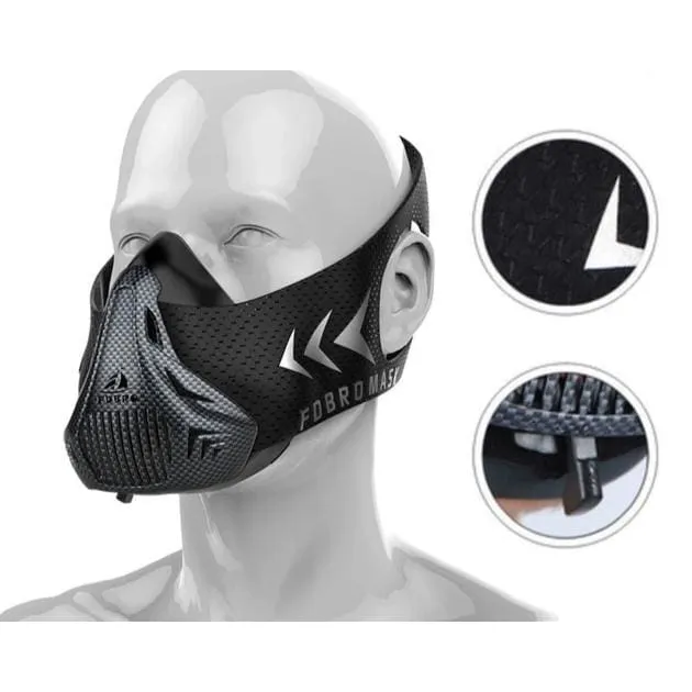 Sport Fitness Mask for Heart Lung Oxygen Control Altitude Training, Unisex