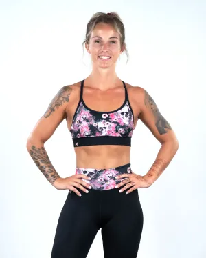Sports Bra - NS Yota Skull Flower