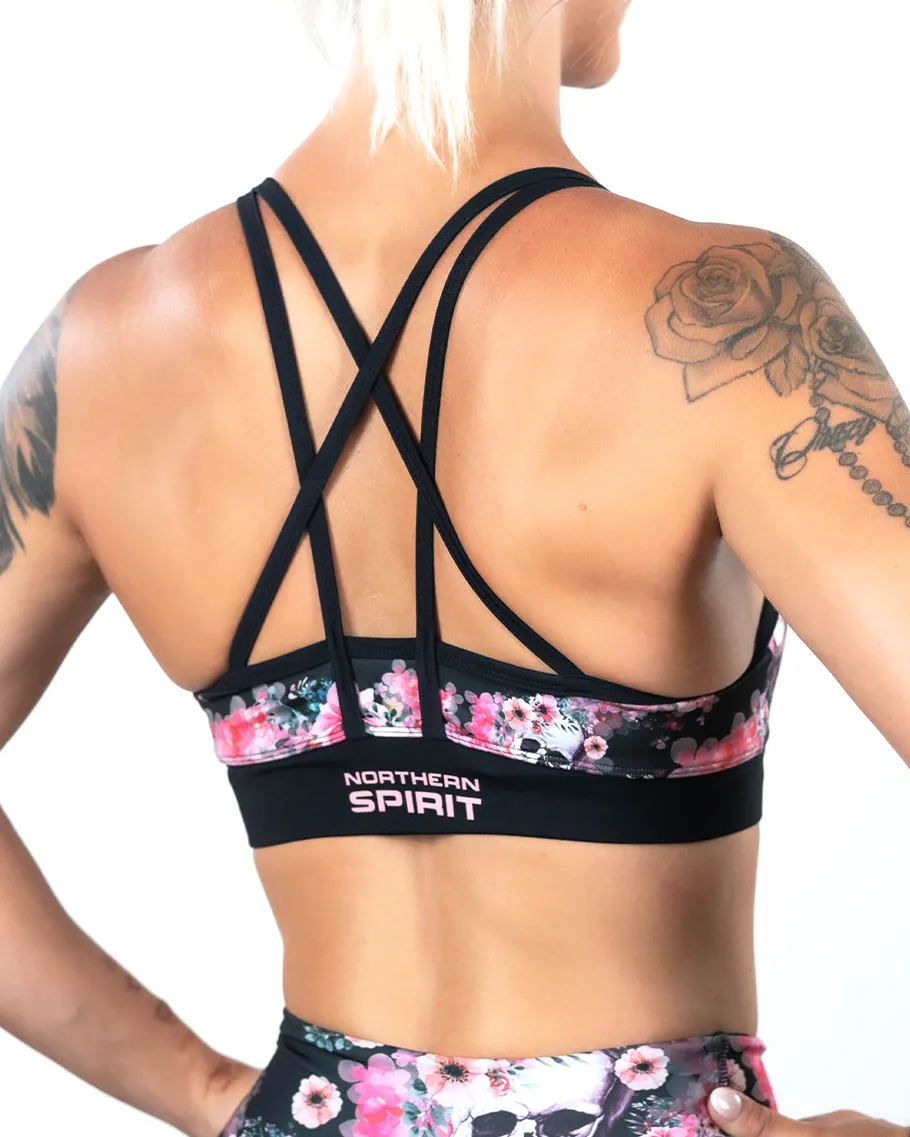 Sports Bra - NS Yota Skull Flower