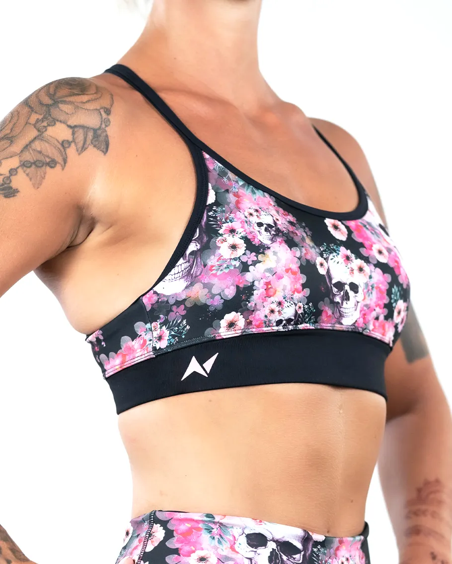 Sports Bra - NS Yota Skull Flower