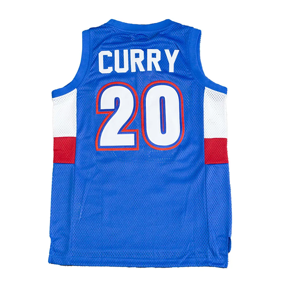 STEPHEN CURRY KNIGHTS AUTHENTIC HIGH SCHOOL BASKETBALL JERSEY (BLUE)