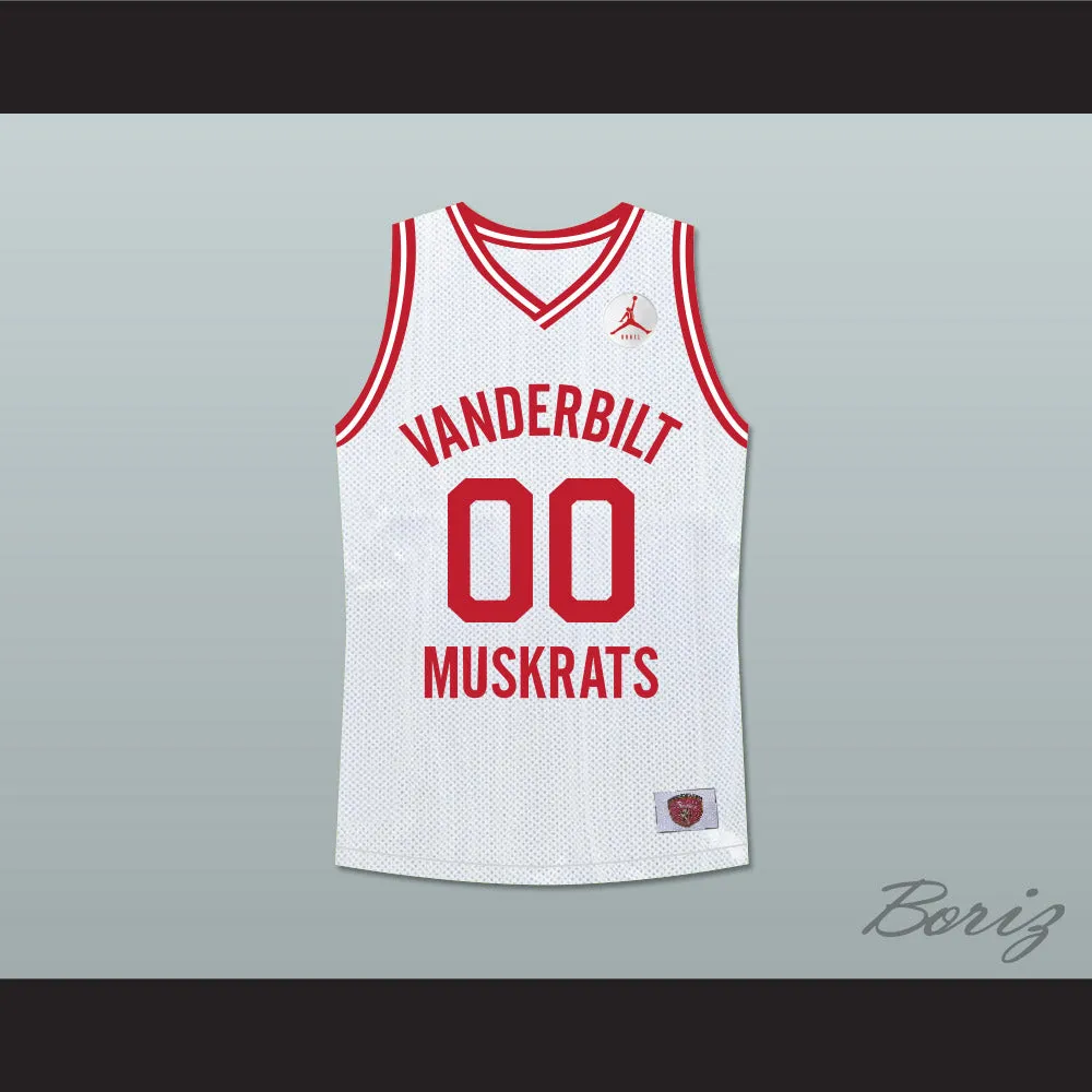 Steve Urkel 00 Vanderbilt Muskrats High School White Basketball Jersey with Circle Patch