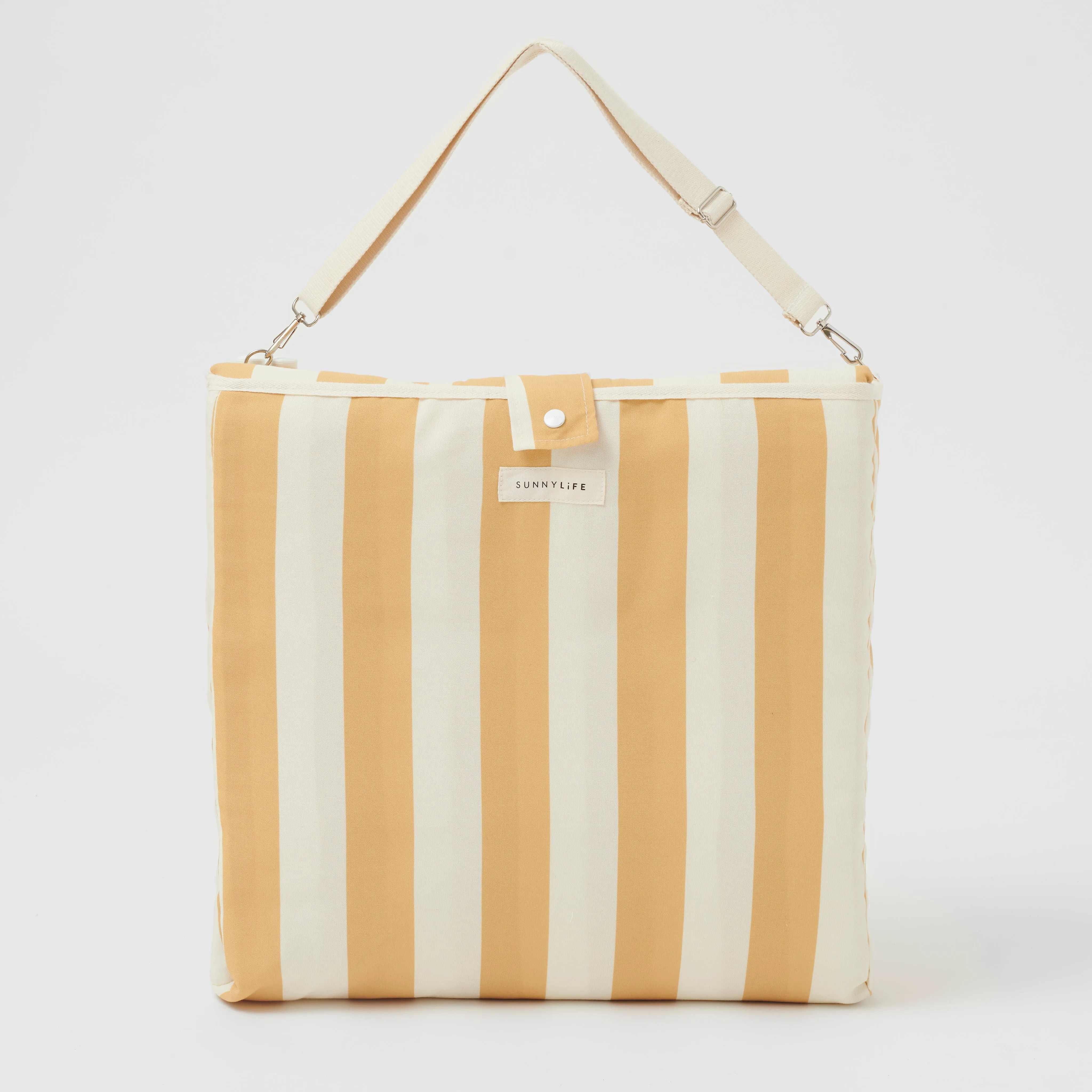 SUNNYLIFE RECLINING BEACH CHAIR - MANGO BAY GOLDEN MUSTARD