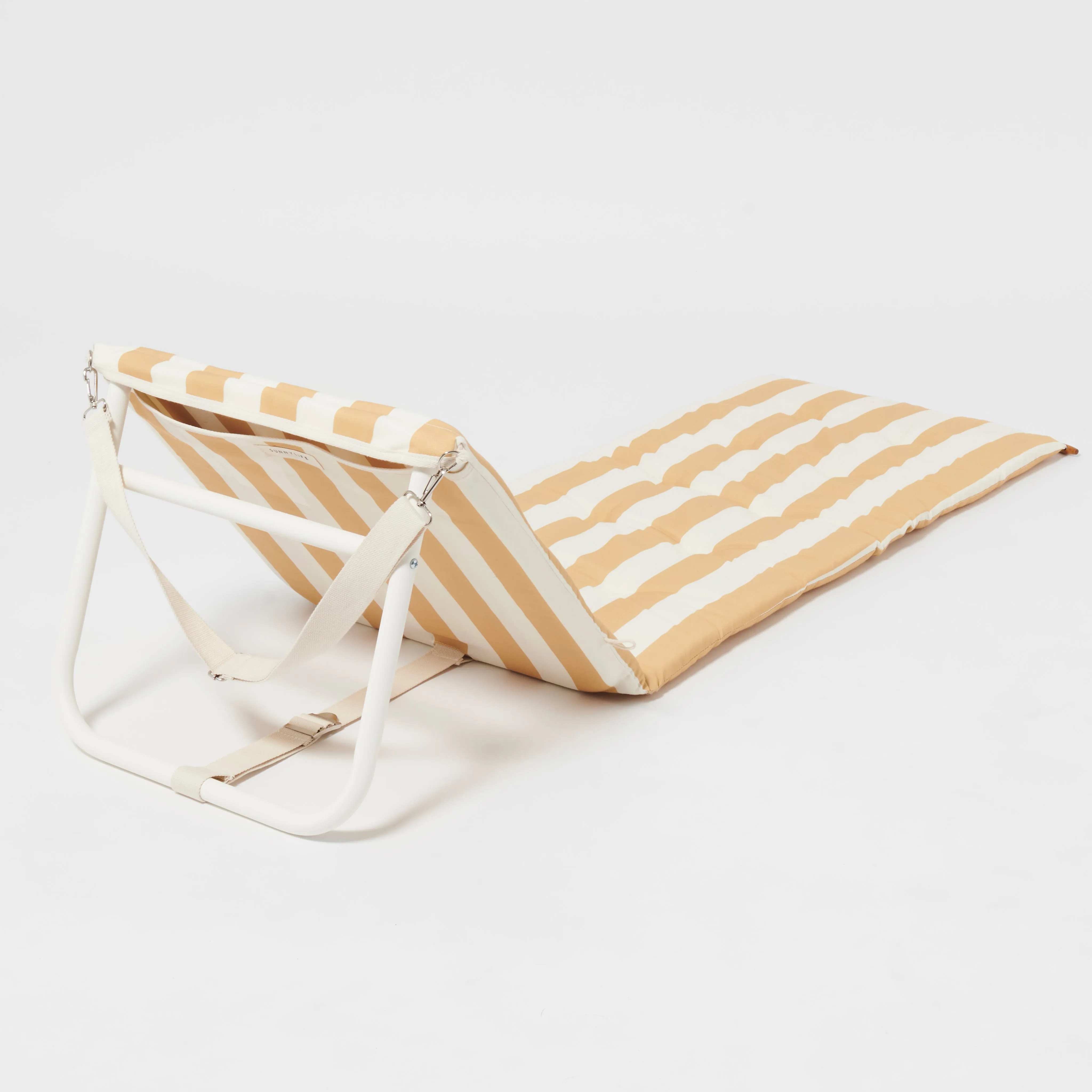 SUNNYLIFE RECLINING BEACH CHAIR - MANGO BAY GOLDEN MUSTARD