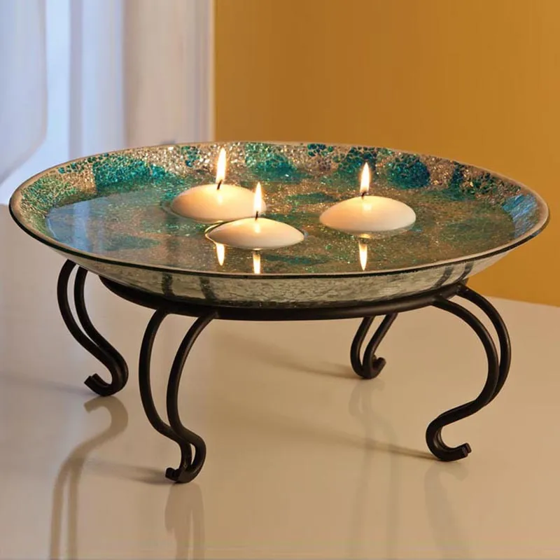 Table Top Bird Bath Pedestal, Scroll Detail,842415