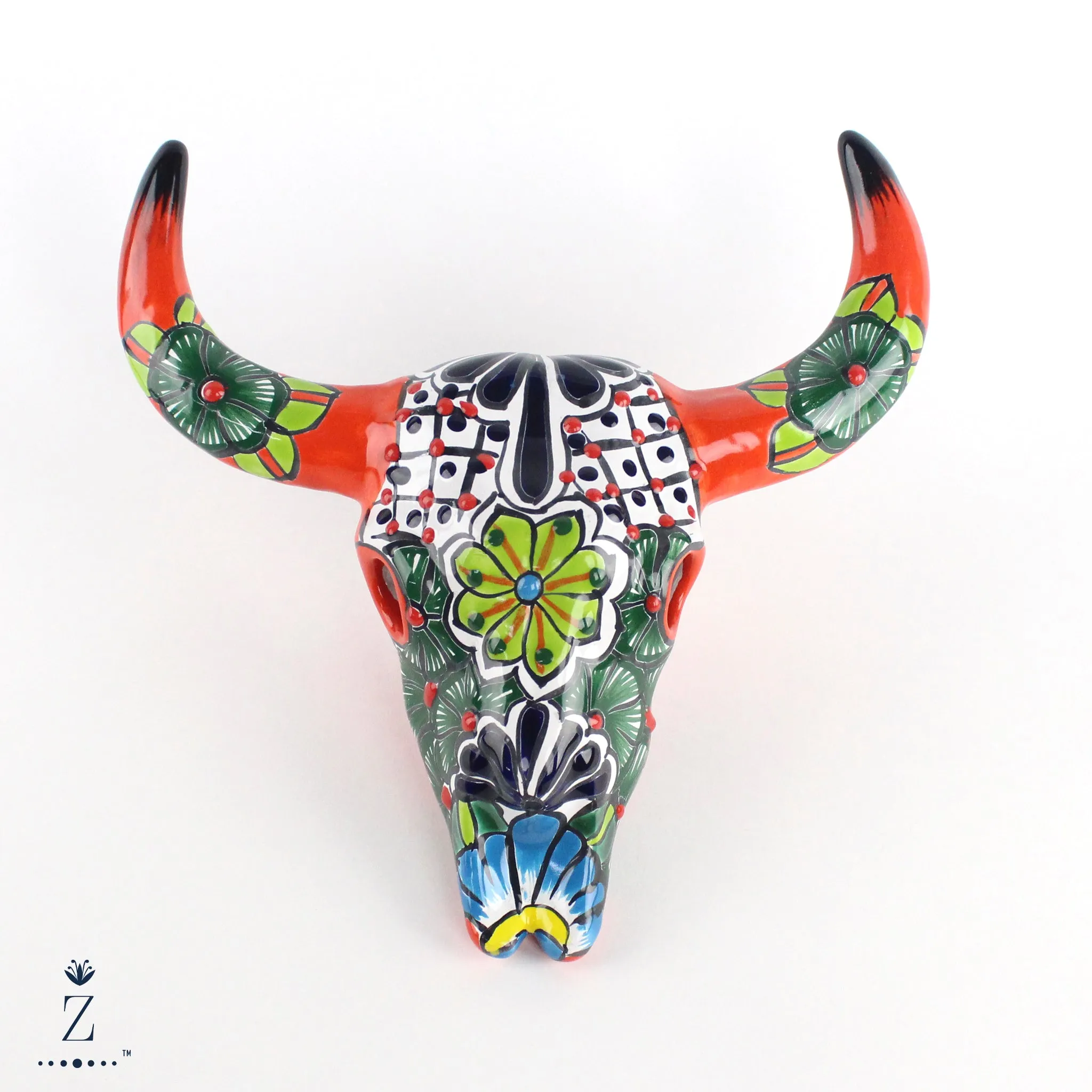 Talavera Longhorn Sculptures | Small