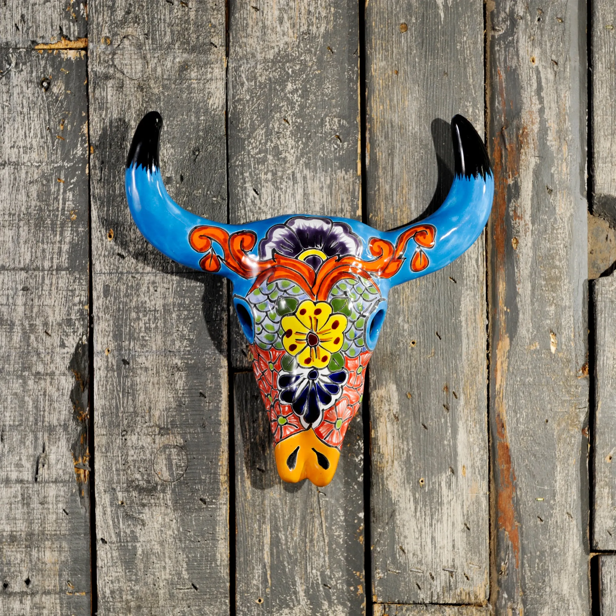 Talavera Longhorn Sculptures | Small
