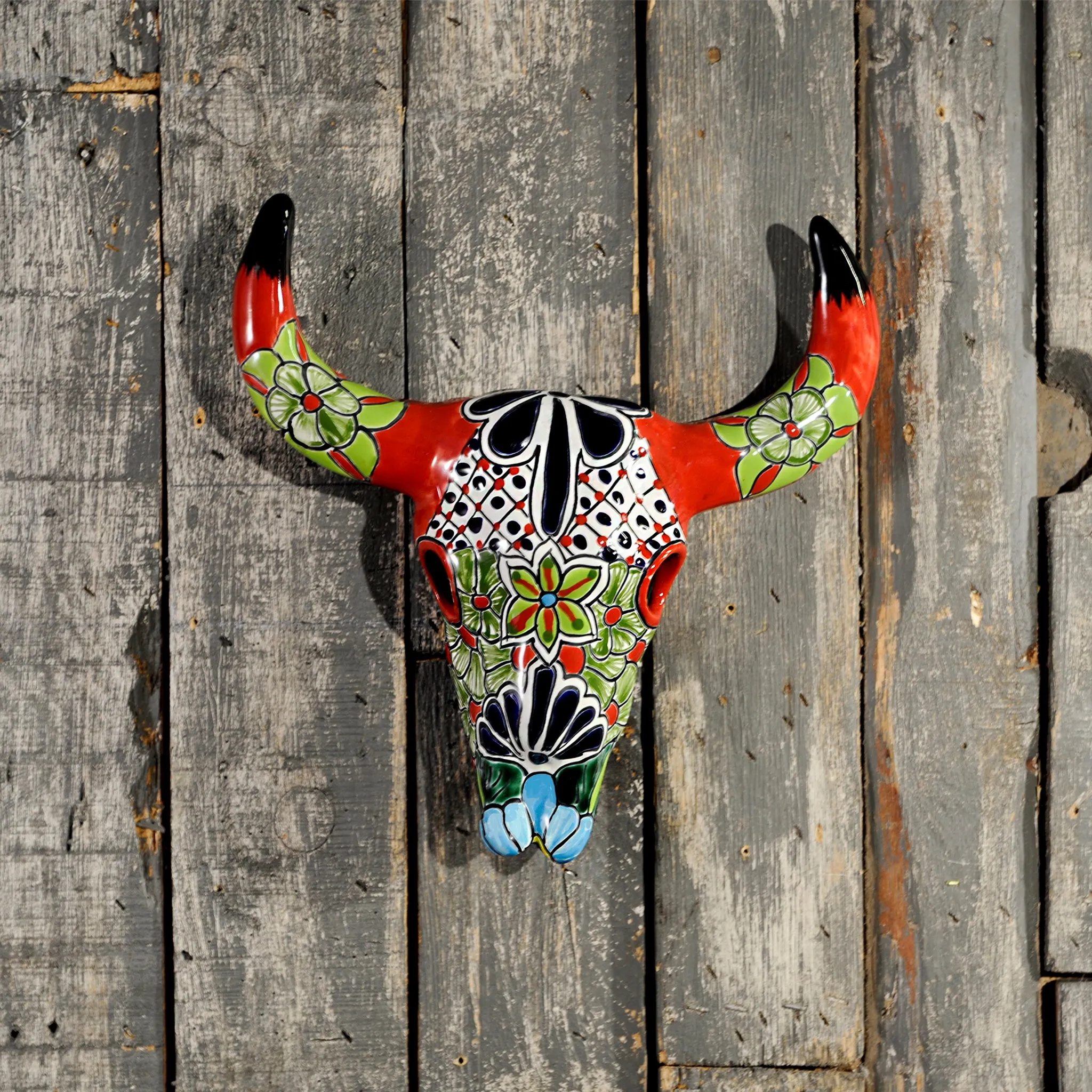 Talavera Longhorn Sculptures | Small