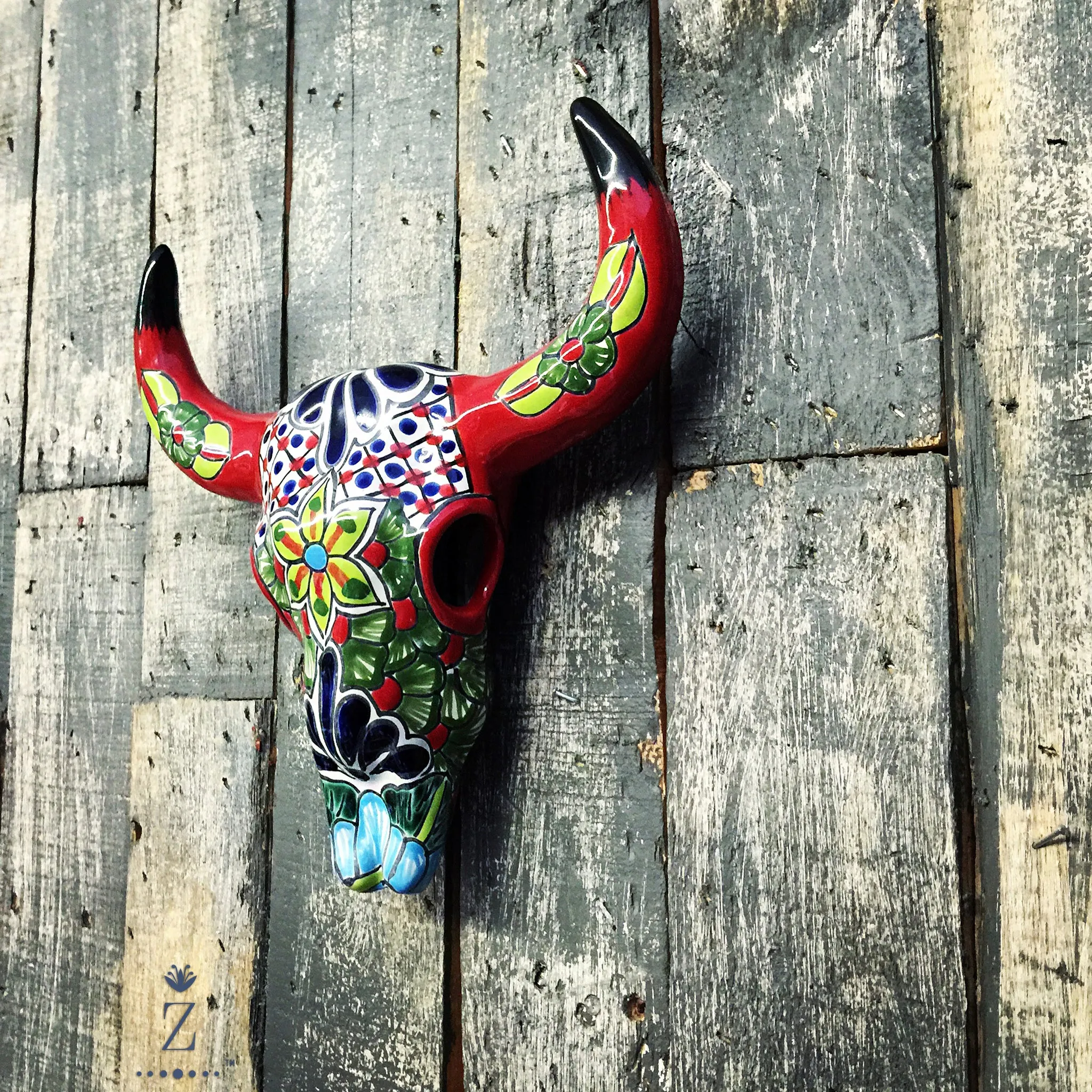 Talavera Longhorn Sculptures | Small