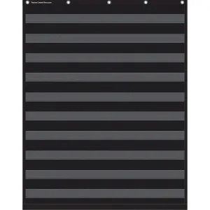 Teacher Created Resources Black 10 Pocket Chart