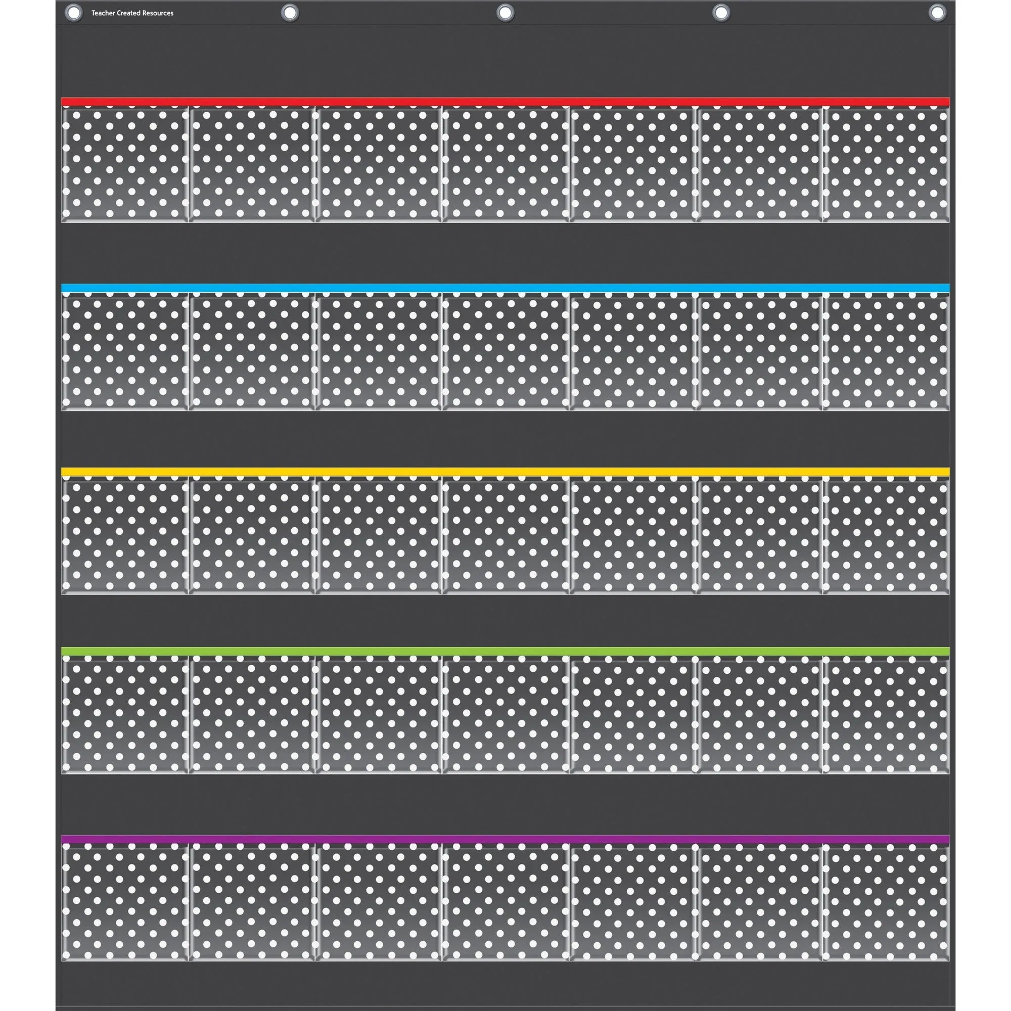 Teacher Created Resources Black Dots Storage Pocket Chart