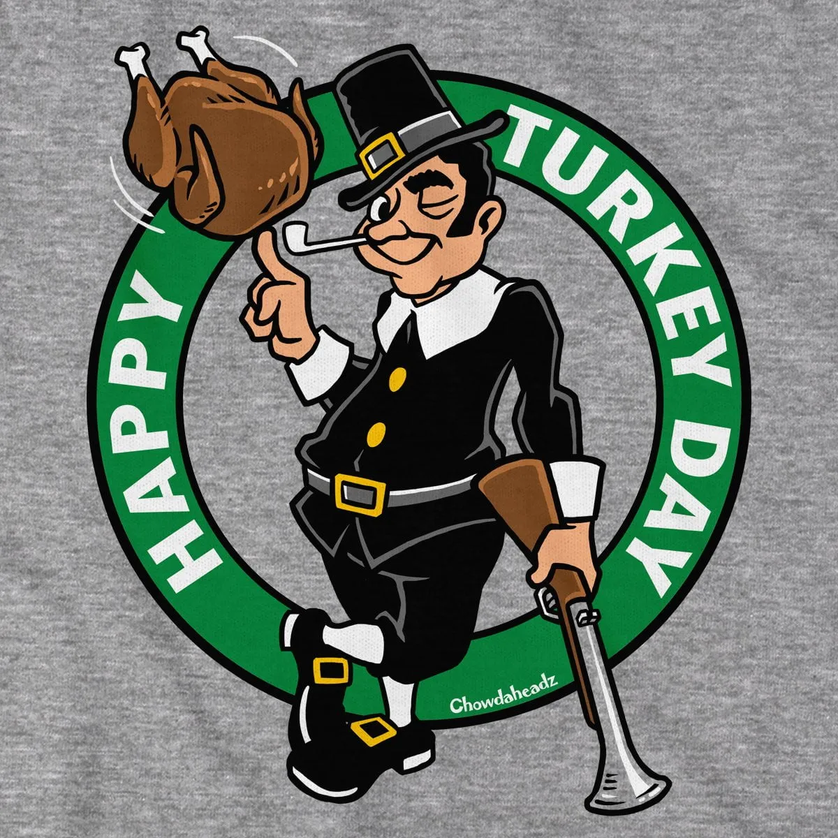 Thanksgiving Pilgrim Circle Logo Hoodie