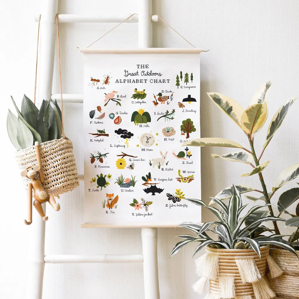The Great Outdoors Alphabet Canvas Banner
