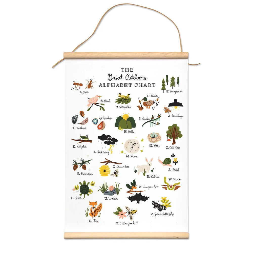 The Great Outdoors Alphabet Canvas Banner