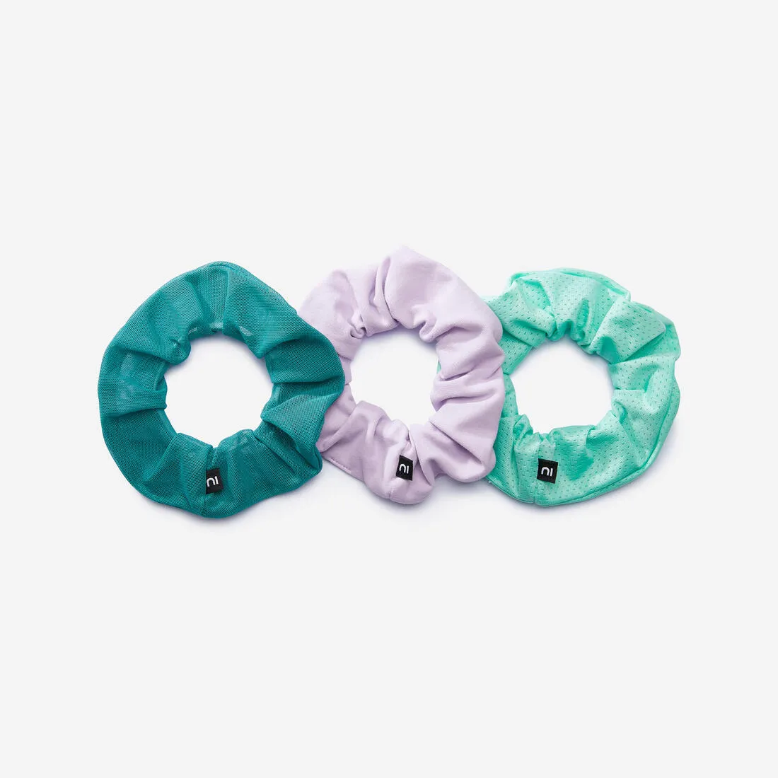Three-Pack of Elastic Hair Scrunchies for Sports