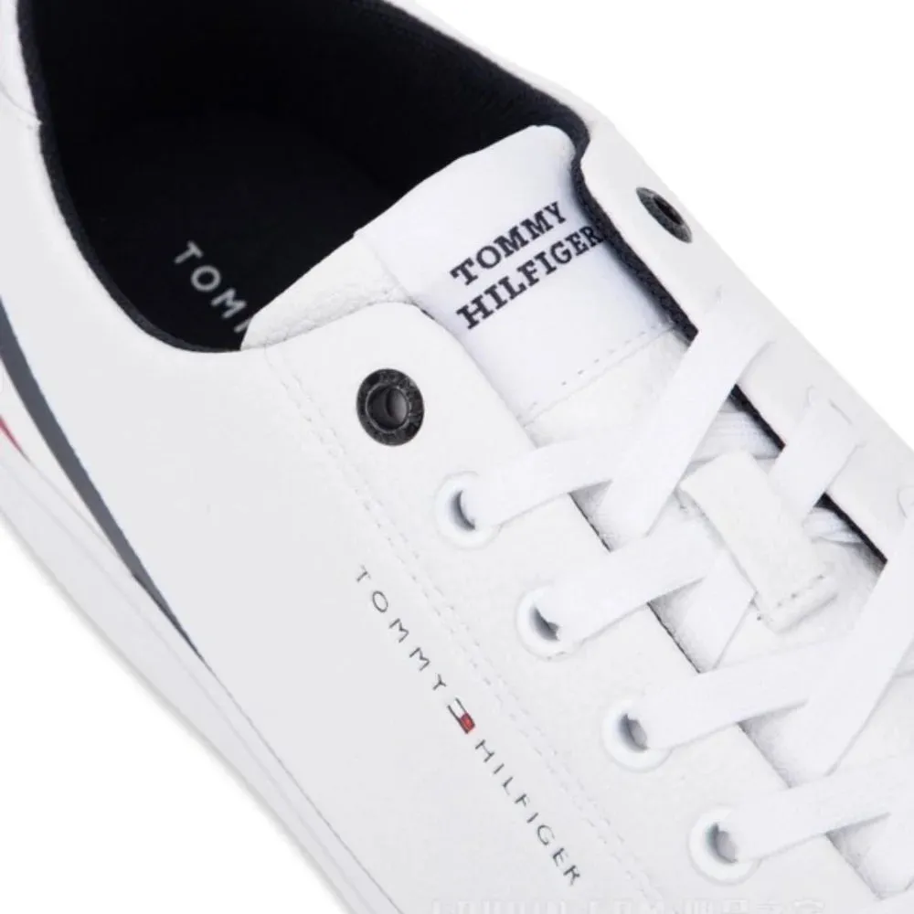 Tommy Hilfiger Th Hi Vulc Core Low LTH Stripes Sneaker Men - WHT