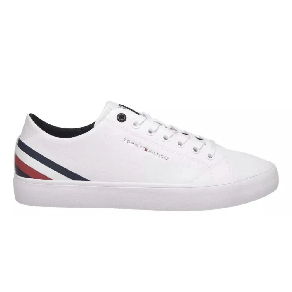 Tommy Hilfiger Th Hi Vulc Core Low LTH Stripes Sneaker Men - WHT