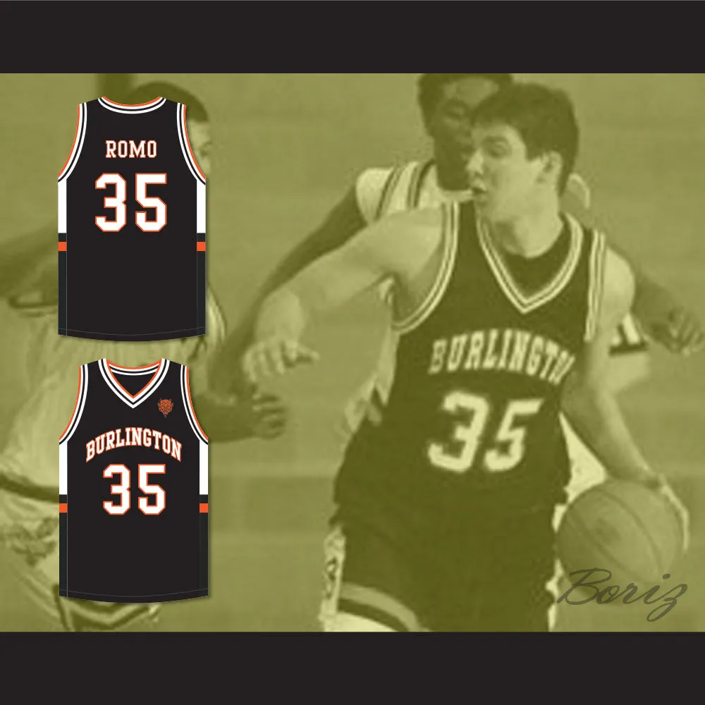 Tony Romo 35 Burlington High School Black Basketball Jersey with Patch