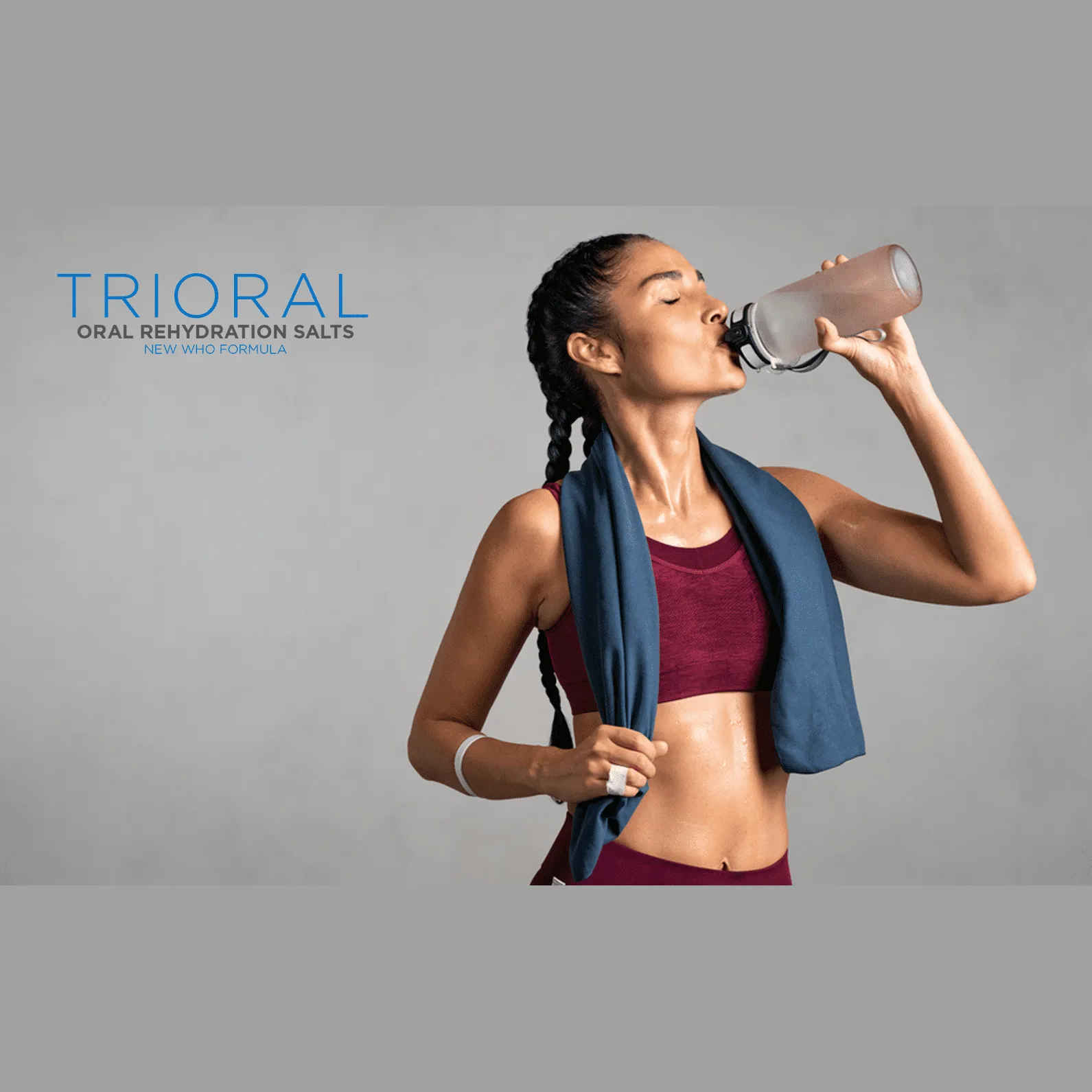 TRIORAL Rehydration Electrolyte Powder - WHO Hydration Supplement Salts Formula - Combat Dehydration from Workouts, Fluid Loss and Much More - 100 Drink Mix Packets