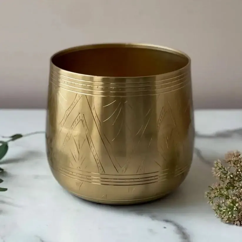TULUM FLORAL POT PLANTER 6" TALL X 6" WIDE