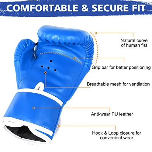 TUXHUI Kids Boxing Gloves for Kids Boys Girls Youth Age 5-12 Years Training Gloves for Punching Bag Kickboxing Muay Thai