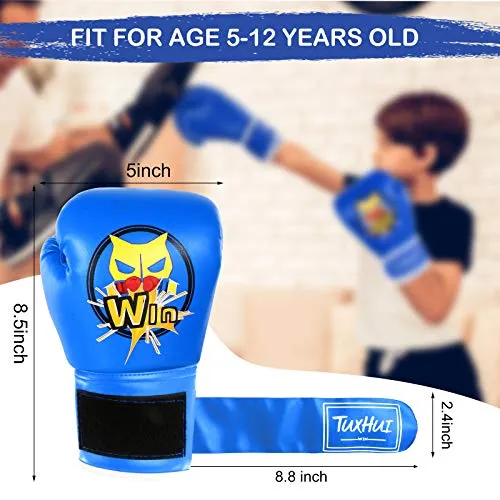 TUXHUI Kids Boxing Gloves for Kids Boys Girls Youth Age 5-12 Years Training Gloves for Punching Bag Kickboxing Muay Thai