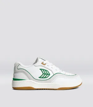 UBA Gum White Leather Green Logo Sneaker Men