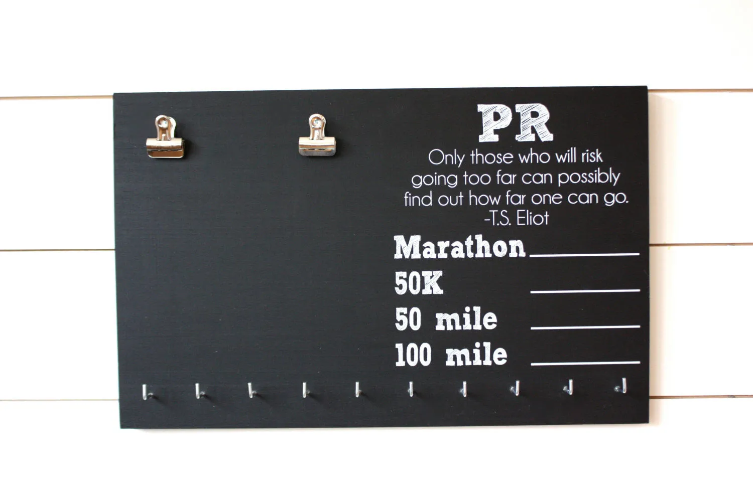 Ultra PR Chalkboard Race Bib and Medal Holder - Marathon, 50K, 50 Mile, 100 Mile