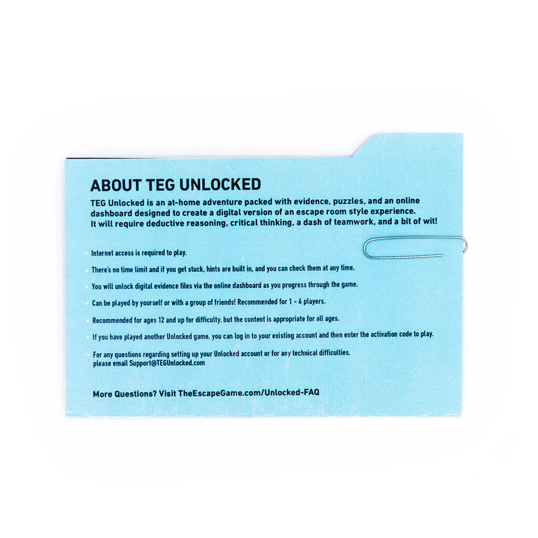 Unlocked: The Heist Vol. 1 - Chasing Hahn [Physical Activation Code]