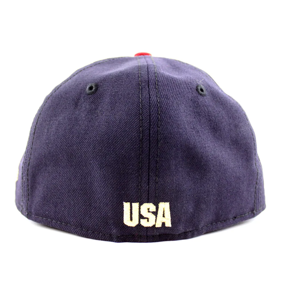 USA 59Fifty New Era Fitted Hats (Olympics Color Gray Under Brim)