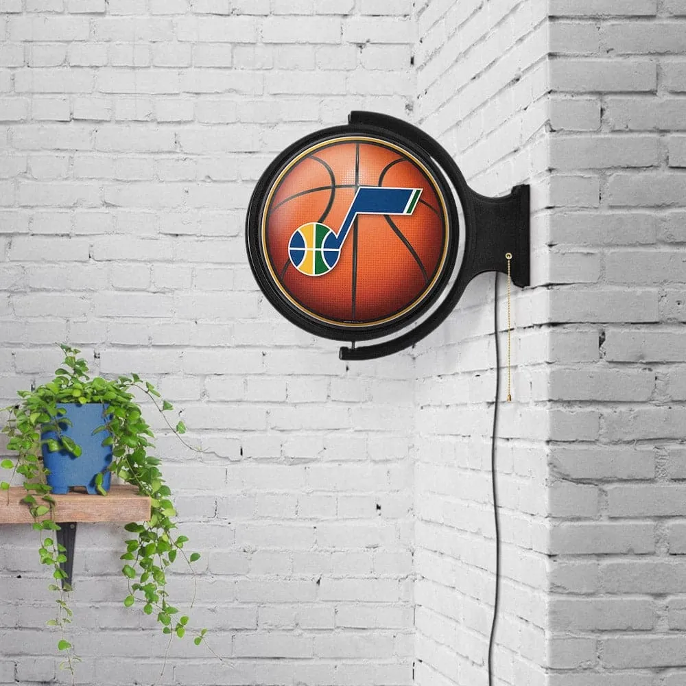 Utah Jazz: Basketball - Original Round Rotating Lighted Wall Sign