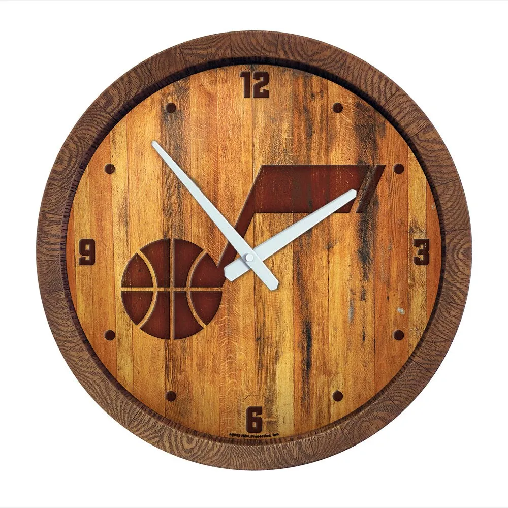 Utah Jazz: "Faux" Barrel Top Clock