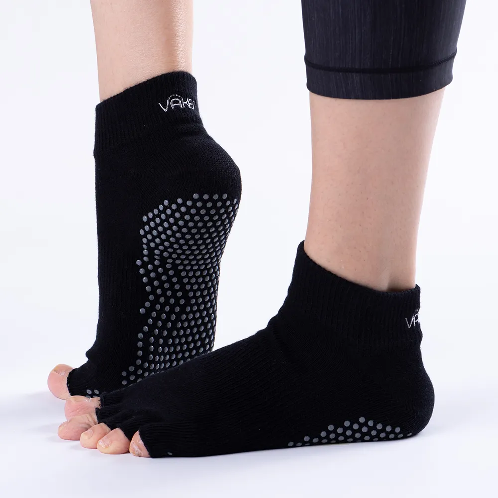 Vaken Grip Socks-1 Pair/Pack - Black Dot Grey