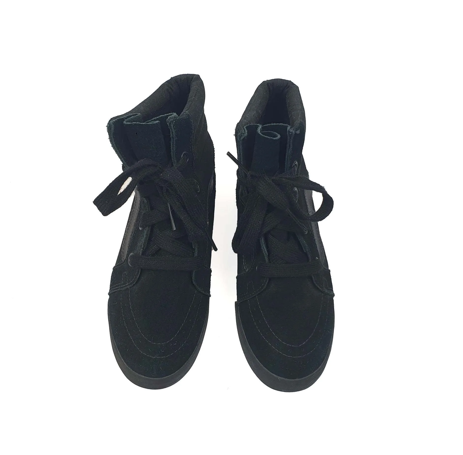 Vans black wedge high top shoes size 10.5