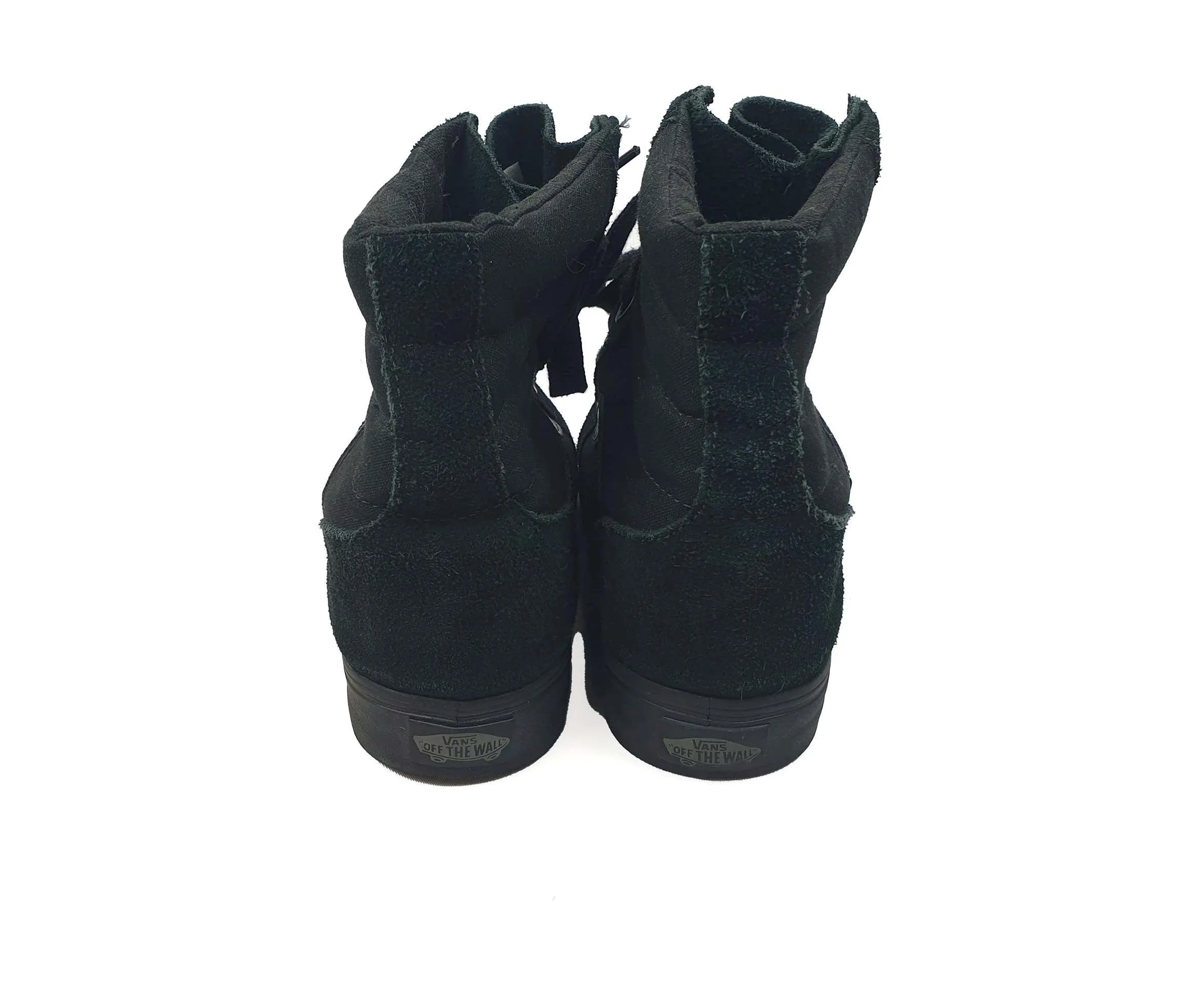 Vans black wedge high top shoes size 10.5