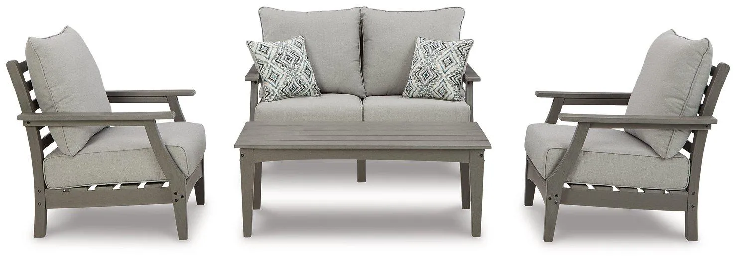 Visola 4-Piece Outdoor Loveseat Conversation Set