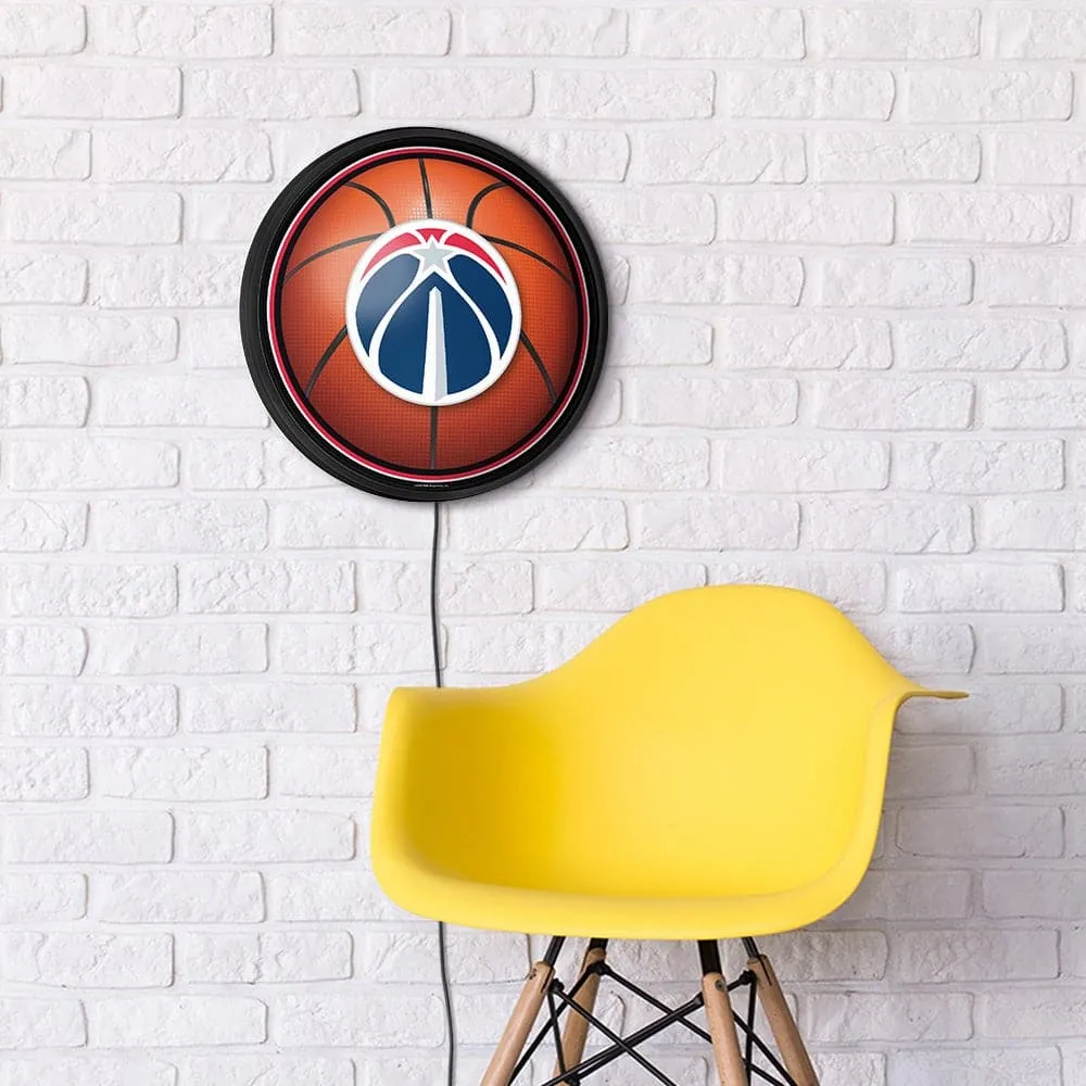 Washington Wizards: Basketball - Round Slimline Lighted Wall Sign