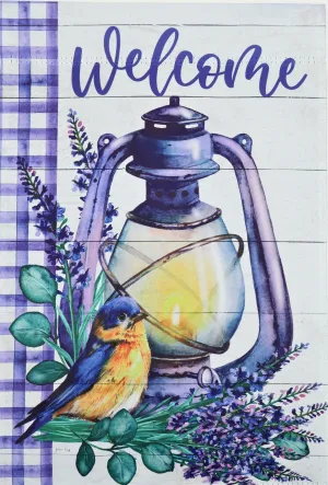 Welcome Lantern Garden Flag