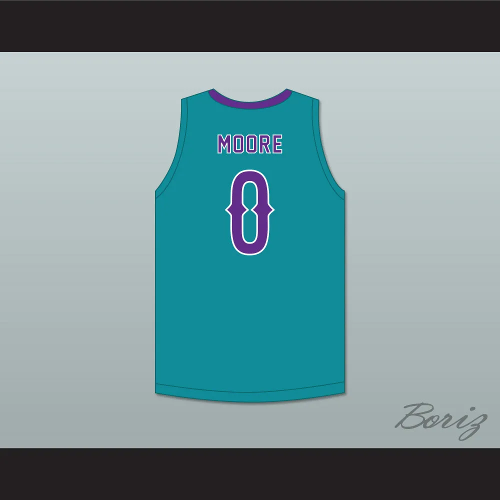 Wendell Moore Jr 0 Cox Mill High School Chargers Teal Basketball Jersey 2