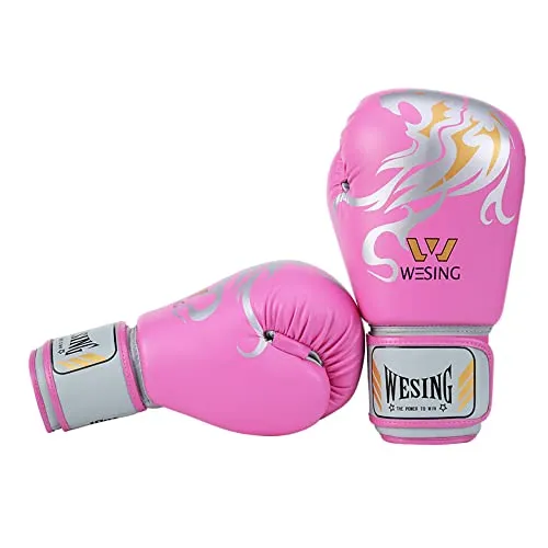 Wesing Pro Grade Boxing Gloves for Women and Men, Kickboxing Bagwork Gel Sparring Training Gloves Muay Thai Style Punching Bag Mitts