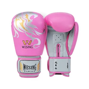 Wesing Pro Grade Boxing Gloves for Women and Men, Kickboxing Bagwork Gel Sparring Training Gloves Muay Thai Style Punching Bag Mitts