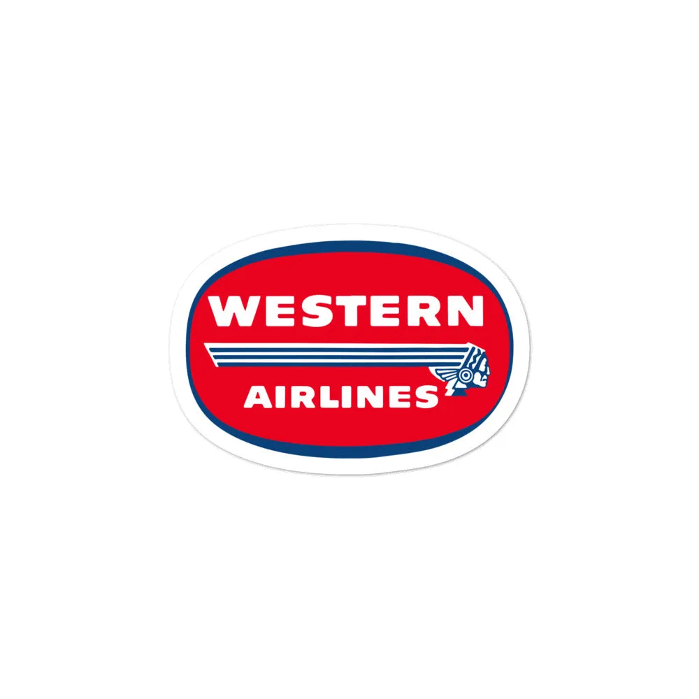 Western Airlines Vinyl Sticker