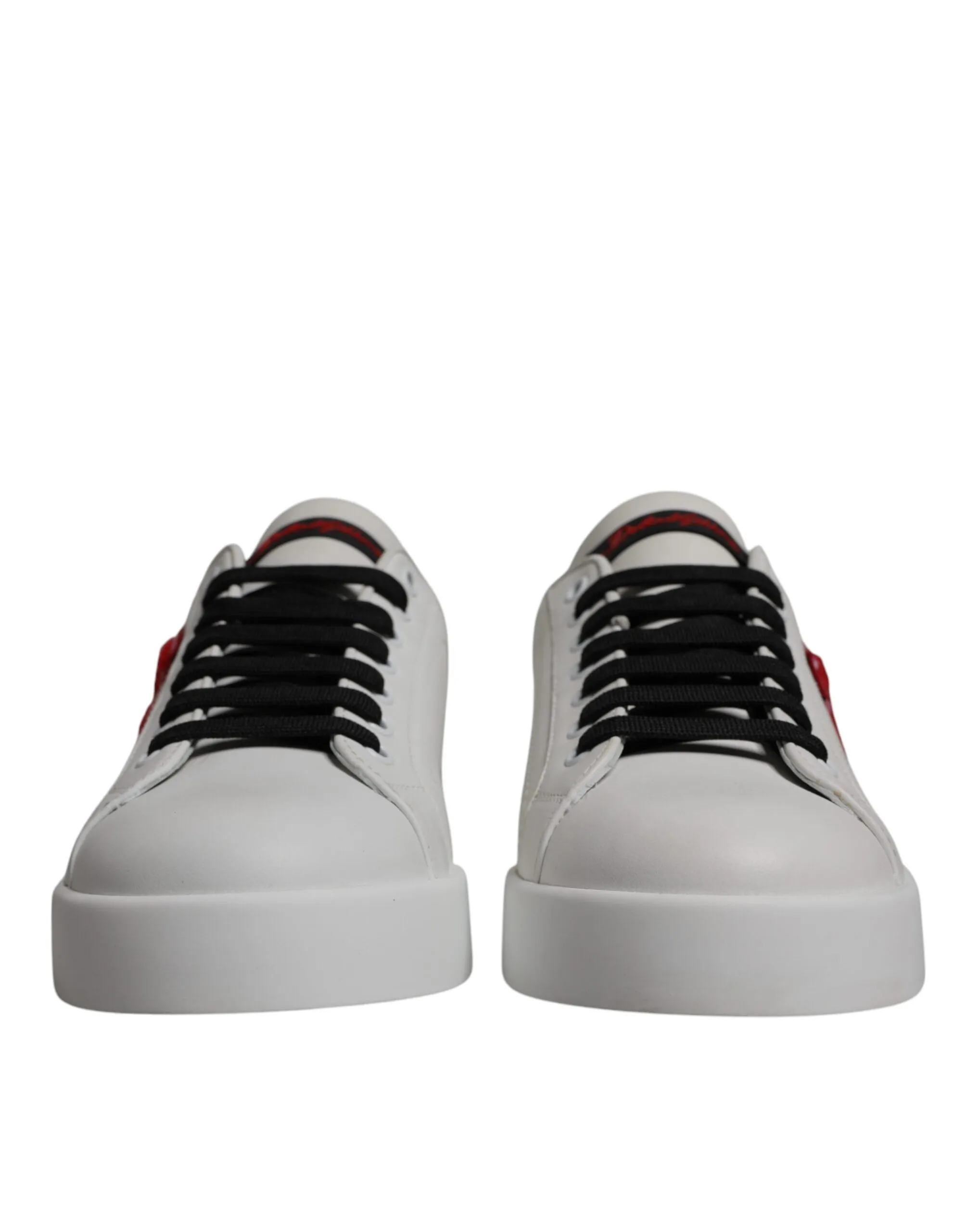 White Leather DG Logo Low Top Sneakers Shoes