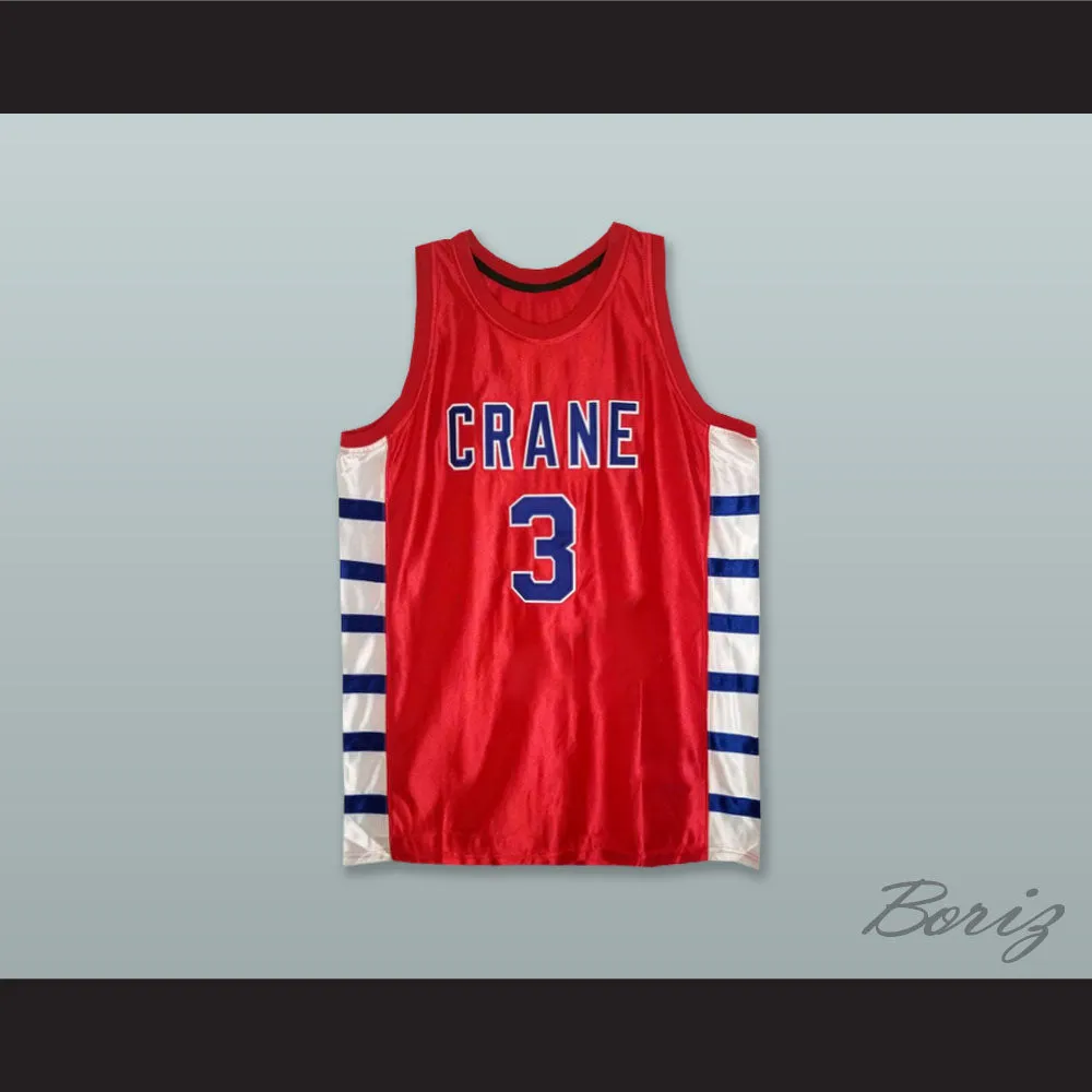 Will Bynum 3 Crane High School Cougars Red Basketball Jersey