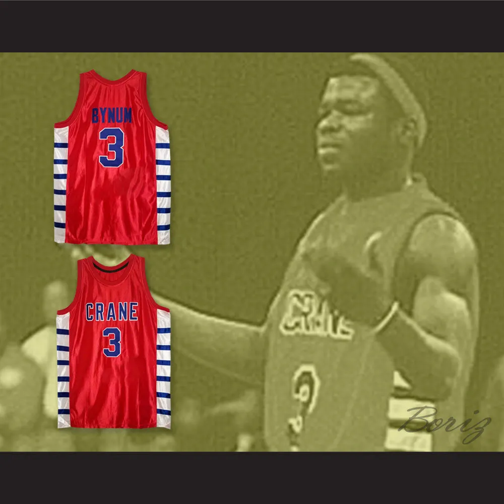 Will Bynum 3 Crane High School Cougars Red Basketball Jersey