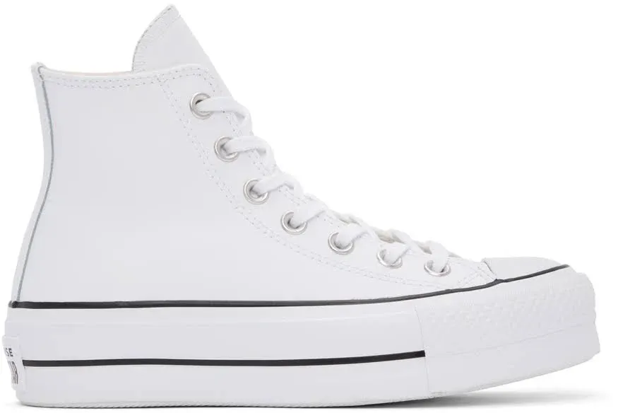 Womens Chuck Taylor Lift Leather High Top - White