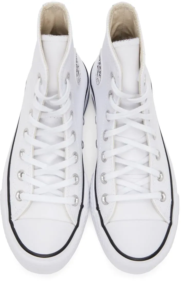 Womens Chuck Taylor Lift Leather High Top - White
